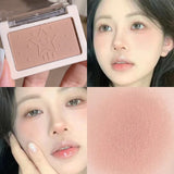 Yeknu  Peach Powder monochrome blush long-term durability Peach orange soft mist matte natural blush six colors available