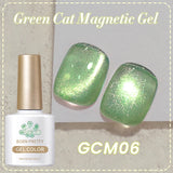 Yeknu  10ml Super Shining Reflective Cat Magnetic Gel Ultra Shine Glitter Red Silver Soak Off UV LED Gel Nail Art Varnish