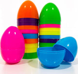 Yeknu  Easter Eggs Decor Candy Gift Colored Egg Shells Fillable Plastic Egg Shells Detachable Design Easter Egg Treasure Basket Filler