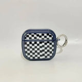 Yeknu  Fashion Phantom Shell Marble Texture Protective Cover Blue Border Earphone Case Protective Cover with Keychain