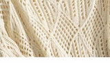Yeknu  Autumn/Winter New Chic Elegant Hollow Out Loose Pullover Women Clothing Casual All-match Solid Sweater Lady Long Sleeve Knitwear