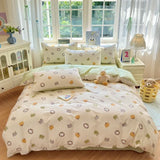 Yeknu  Floral Printed Duvet Cover 1Piece- 100% Cotton Luxury Bedding, Pre-Washed for Softness, for Bedroom Decor - Zipper Closure