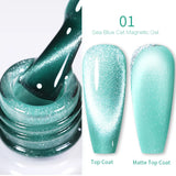 Yeknu  Gold Reflective Moonlight Gel Nail Polish Cat Magnetic Aurora Spar Glitter Semi-Permanant Varnish Nail Art Magnetic