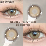Yeknu  1 Pair Korean Lenses Colored Contact Lenses with Degree Myopia Lenses High Quality Lenses 25 Degree Intervals