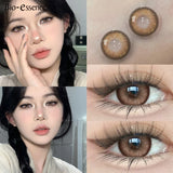 Yeknu  1 pair Natural Lenses Korean Lenses Colored Contact Lenses with Prescription Blue Lenses Big Eye Lenses Wholesales