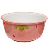 Yeknu 6.25-inch Strawberry Ramen Bowl Japanese Cute Noodle Bowl Salad Bowl Kitchen Tableware Microwave Safe Fruit Ceramic Plate