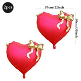 Yeknu  Heart-shaped Foil Balloon with Bow for Women Birthday Party Weddings Baby Shows Valentine's Day Anniversary Photograph  Decor