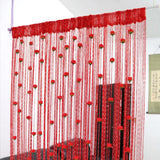 Yeknu  Thiened No-Drill Rose Line Curtain Modern mat Living Room Partition Baund Decorative Hanging Door Curtain