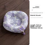 Yeknu  Lutian National Wind Brocade  Dance Tea Pot Holder Zen Tea Ceremony Accories Heat Resistant Tea Cup Mat for Women