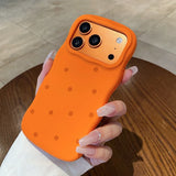Yeknu  Fashion Wave Point Matte Candy Color Slim Case for iPhone 16 17 Pro Max Polka Dot Soft Silicone Shockproof Ultra Thin Cover