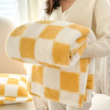 Yeknu New Panda Plush Autumn Winter Warm Blanket  Four-season Thermal Sofa Blanket for Throw Soft Comfortable Napping Blanket Knee Leg