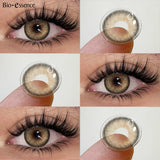 Yeknu  1 Pair Colored Contact Lenses With Prescription Myopia Lenses Brown Contact Lenses High Quality Natural Lenses