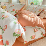Yeknu  3pcs Duvet Cover Sets Bedding Set 4pcs with Sheet Duvet Cover Pillowcases Single Couple Bedsheet Single Couple Twin Size