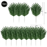 Yeknu  Hawaiian Luau Party Decorations Artificial Tropical Monstera Leaves and Hibiscus Flowers for Summer Beach Jungle Theme Birthday