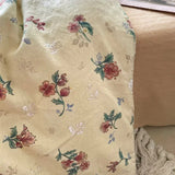 Yeknu Korean Retro Floral King Size Bedding Set 100% Cotton Home Textile Bedding Sets Soft Single Double Duvet Cover Set with Sheets