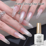Yeknu  10ml Nail Art Gel 3D Water Drop Top Coat Gel Nail Polish Clear Water Drops Non Wipe Summer Design Varnish Gel Polish