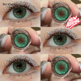 Yeknu  1 Pair Korean Lenses Colored Contact Lenses With Prescription Myopia Lenses Cosplay Lenses Pink Lenses Green Lenses