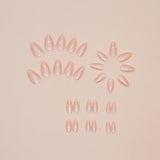 Yeknu  24 PCs Short French Smudged Nails with 1 Jelly Gel and 1 Nail File