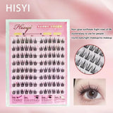 Yeknu  Self-Adhesive False Eyelashes 8 Rows - Glue-Free, Natural Look, Reusable & Easy Apply for Daily/Party Makeup (8-Pack)