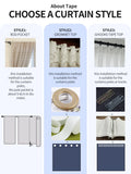 Yeknu  Black-edged Linen Curtains,Curtains, Light-transparent, Living Room, Floating Windows, High-end French Medieval Style