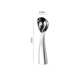 Yeknu  1PC Ice Cream Spoon Stainless Steel Summer Ice Cream Dessert Spoon Long Handle Fruit Tableware Household Goods