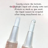 Yeknu  Waterproof Shiny Diamond Highlight Pen Eye Makeup Highlighter Long Lasting Pearl White Brighten Silkworm Shadow Liquid Highlight