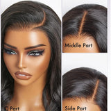 Yeknu  13x6 Body Wave Lace Front Human Hair Wigs Natural Black #4 Brown 13x4 Pre Plucked With Baby Hair For Women 200 Density