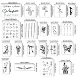 Yeknu  1Set of 20Pcs Waterproof Temporary Tattoo Stickers, Long-lasting Waterproof for One to Two Weeks, Suitable For Arm, Chest, Leg