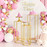 Yeknu  Large 6-sided 3-piece Storage Rack, Vase Decoration Bottle, Home Decoration, Party Decoration, Placing Cakes, Bouquets