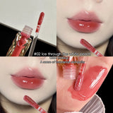 Yeknu  Lip Gloss Long-lasting Moisturizing Easy Halo-dyeing Waterproof Mirror Water Glass Lip Gloss Transparent Color Cosmetics