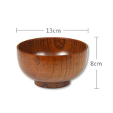 Yeknu  Japanese Sour Jujube Wood Bowl Adult and Children's Wood Bowl Kitchen Food Containers Rice Salad Noodles Bowl HouseholdTableware