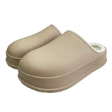 Yeknu  Men's Home Soft Slippers Warm Shoes Indoor and Outdoor Non-slip Thick Bottom Casual Daily Home Cotton Shoes Fashion