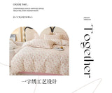 Yeknu Spring and summer pure cotton small fresh four-piece set, bedding sheet quilt cover, cotton student dormitory three-piece set