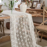 Yeknu  Table Cloth Cake Photography Background Embroidery Prop Cloth White Tablecloth
