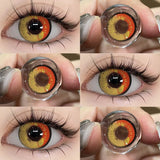 Yeknu  1 Pair Cosplay Pink Lenses for Eyes Anime Lenses y2k Eye Contacts Cosmetic Red Lens Cosplay
