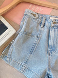 Yeknu  Summer Women Harajuku Fashion Grunge Vintage Coquette Low Rise 2000s Jean Shorts Denim Hot Pants Japanese Y2k Streetwear Gyaru