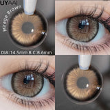 Yeknu  1 Pair Yearly Beauty Fashion Lenses Colored Contact Lenses for Eyes Blue Eyes Lenses Natural  Gray Lens Brown Lens