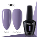 Yeknu  15ml Gel Nail Polish LED Semi-permanent Summer Varnish UV Vernis Blue Color Enamels For Nails Gellak Top Coat Base Polish