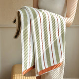 Yeknu  Fashion Striped Cotton Towel Soft Absorbent Adult BathTowel Face Towel Household Towels Luxurious Hotel Bath Supply Beach Towels