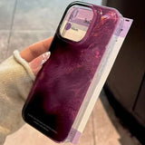 Yeknu  Simple Black Purple Gradient Vortex Pattern Phone Case For iPhone 15 Cases iPhone 11 12 13 14 16 Pro Max XS X XR 7 8 Plus Cover