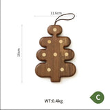 Yeknu  Wood Hanging Decoration Pot Heat Proof Snow Tree Gingerman Placemat Cup Holder Wooden Drink Coasters Home Holiday Decor