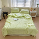 Yeknu  new seersucker summer cool quilt double yarn summer air conditioner thin quilt machine washable student dormitory quilt