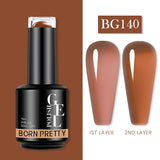 Yeknu  Rubber Base Gel Nail Polish Pink White Base Gel Top Coat Jelly Semi Transparen French Soak Off UV Nail Art Varnish