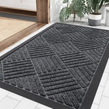 Yeknu  Olanly Front Door Mat Outside Entrance Heavy Duty Sturdy Natural Rubber Doormat Non-Slip Low Profile Floor Mat For Entryway