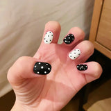 Yeknu  30Pcs Nude Pink Cat Eye Press On Nails Almond Long Fake Nails Aurora Glass Bead Chrome Finish Reusable False Nail Art Tips
