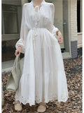 Yeknu  Autumn Sweatshirt Dress Women Striped Print Fashion Ruffle Pleated Korean Style Ladies Dresses Loose Casual Woman Long Dress