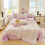 Yeknu 2025 new skin-friendly washed cotton summer quilt printing air conditioner quilt summer cool quilt machine wash single double
