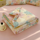 Yeknu Washed Double Gauze Spring Summer Quilt Queen Grade A Lightweight Comforter Soya Fibre Filling Soft Breathable Summer Blanket