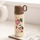 Yeknu  500ml Fashion Cartoon Stainless Steel 316 Vacuum Flask With Straw Portable Girl Student Thermos Mug Travel Tumbler