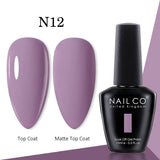 Yeknu  15ml Gel Nail Polish LED Semi-permanent Summer Varnish UV Vernis Blue Color Enamels For Nails Gellak Top Coat Base Polish